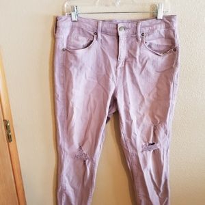 High rise skinny jeans